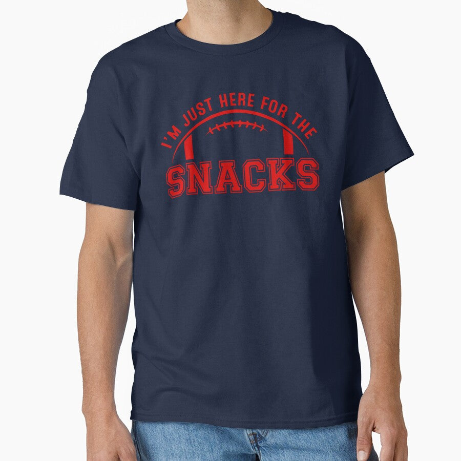I'm Just Here for the Snacks Football Fan (Red) by robyriker