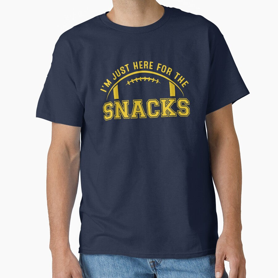 I'm Just Here for the Snacks Football Fan (Yellow/Gold) by robyriker