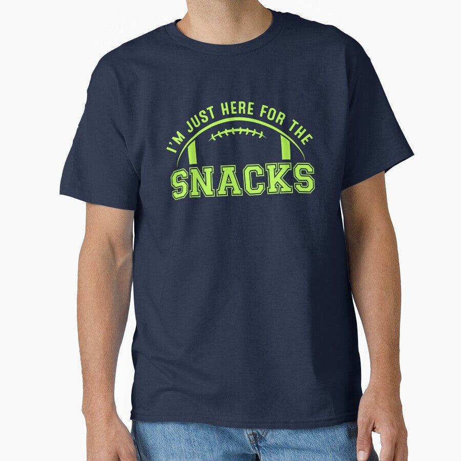 I'm Just Here for the Snacks Football Fan (Lime Green) by robyriker