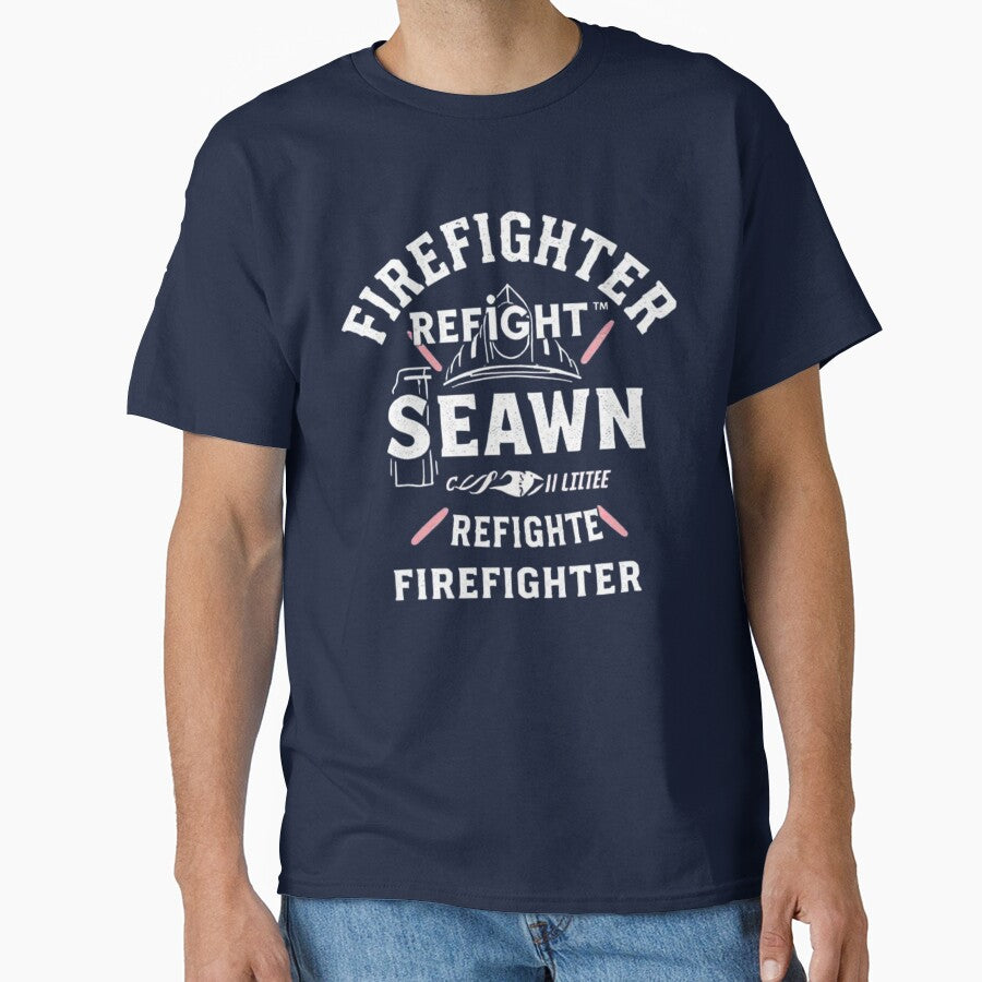 seawn firefighter classic tshirt by anandsiva2703