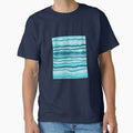 Abstract Ocean Horizontal Lines Coastal Style Decor Beachy Vibes Art 4 of 4 by Beachy