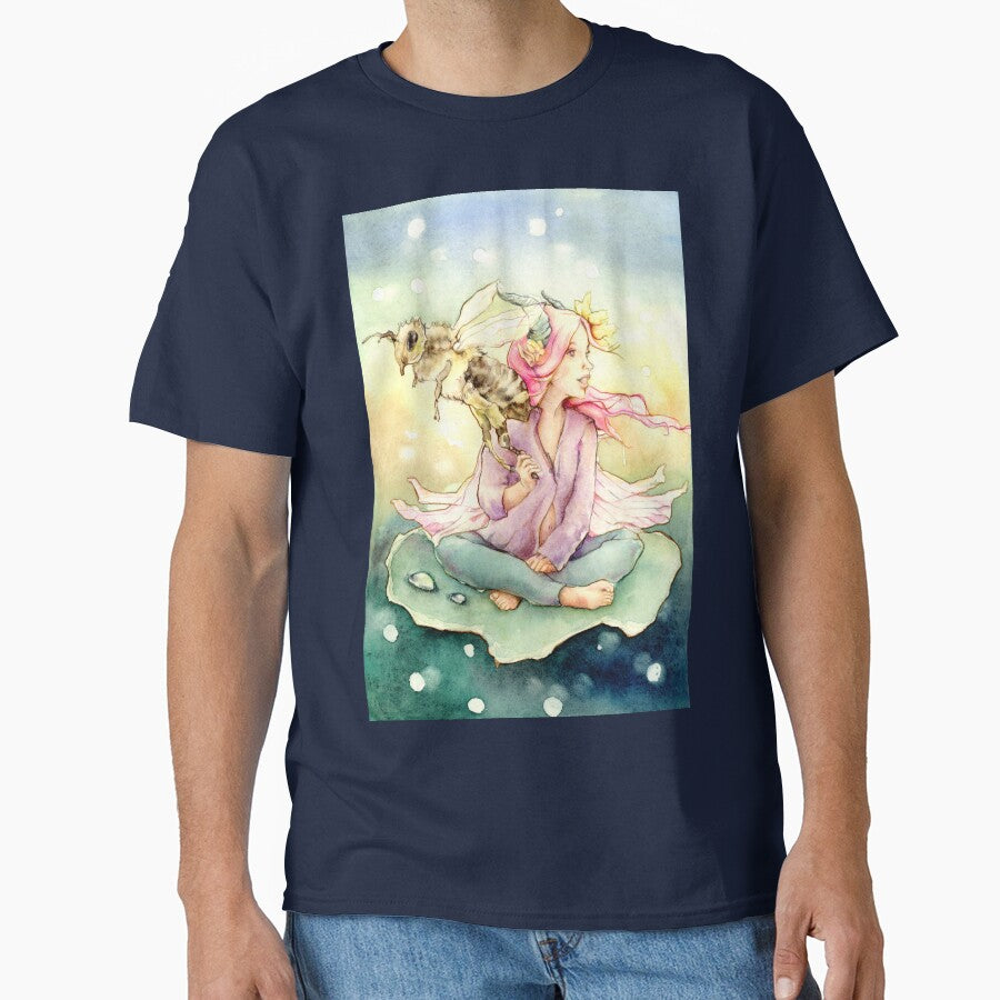 Pastel Colored Fairy With Bee by Miriam Steinau