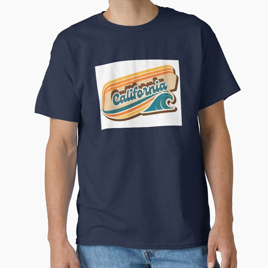 Retro 70s California Surf Design – Vintage Wave & Sunshine Graphic by cheekylorns