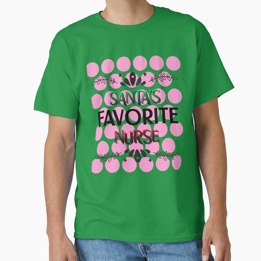 SANTA'S FAVORITE NURSE T-SHIRT/STICKER by BestCoolStuff
