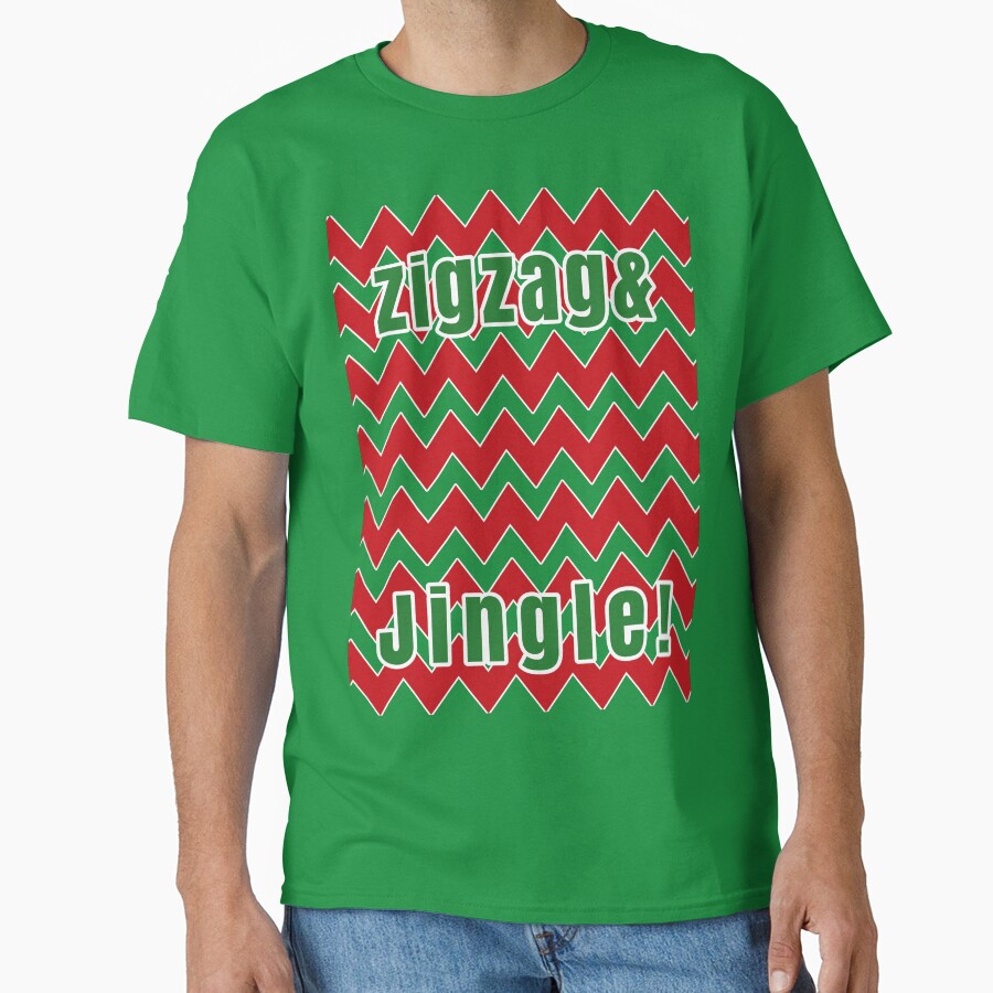 Zigzag & Jingle!  Red and Green Christmas Gradient Zigzag Pattern by IraNiva