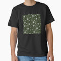 Christmas Snow Flakes on Green by PrintsByAnnJ
