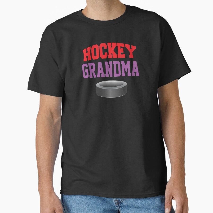 'Hockey Grandma' (Black) by The Button Gal
