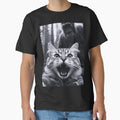 Cat Selfie With Bigfoot Funny by Saxon Designs