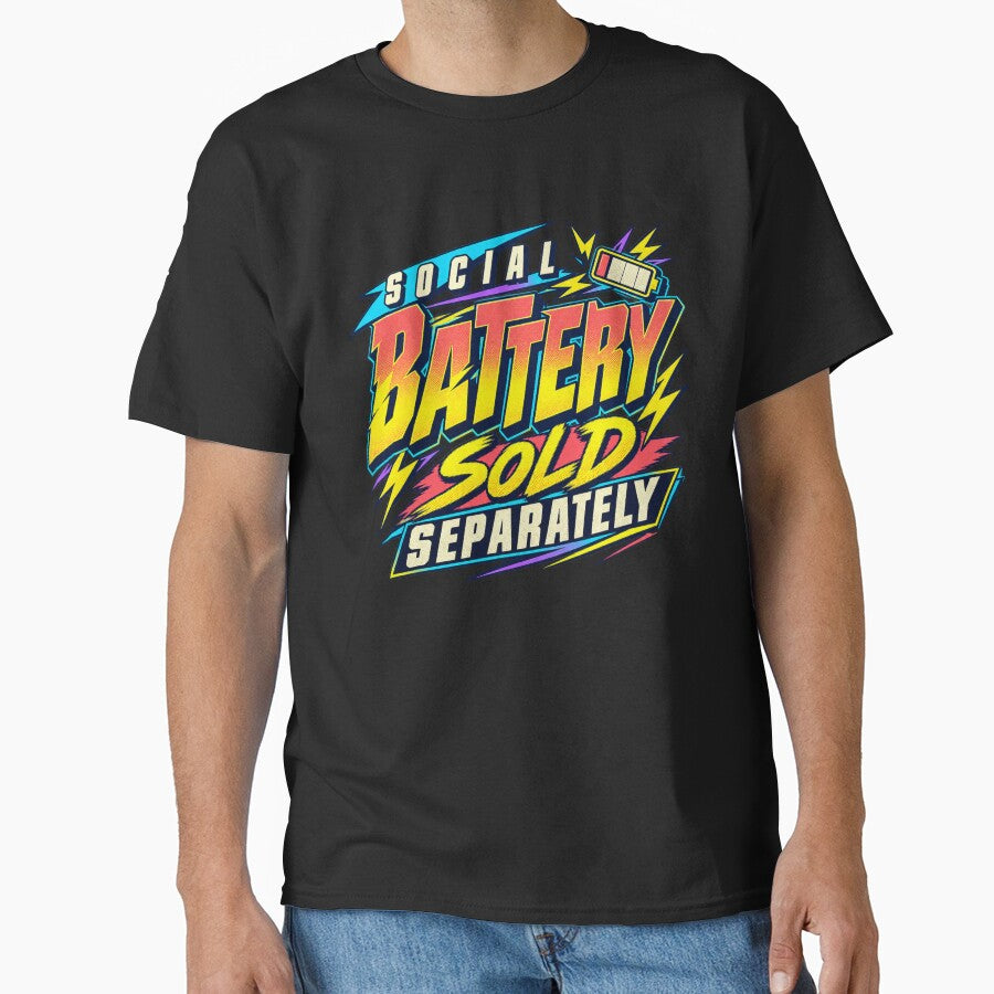 Social Battery Sold Separately Introvert Humor by FZ Studio