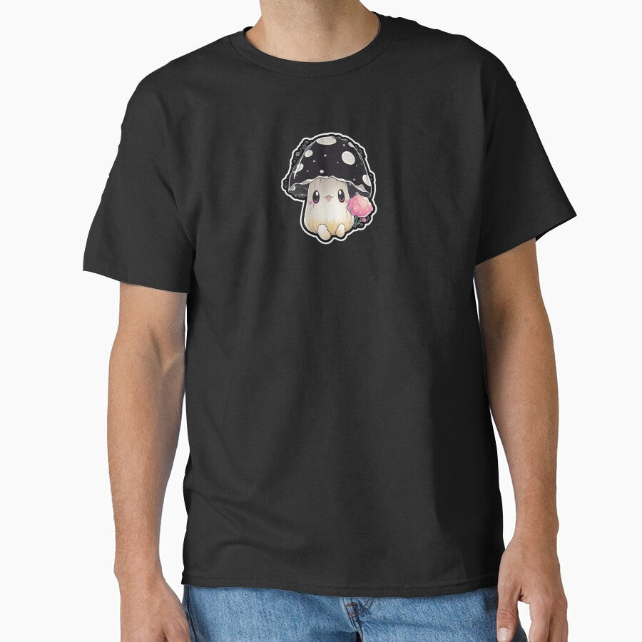 Black Kawaii Mushroom | Cute, Mystical, Anime, Happy, Manga, Aesthetic, Happy, Fungus, Fungi, Nature, Japanese, Cartoon, Love, Shroom, Toadstool, Goblincore by FantasySoul