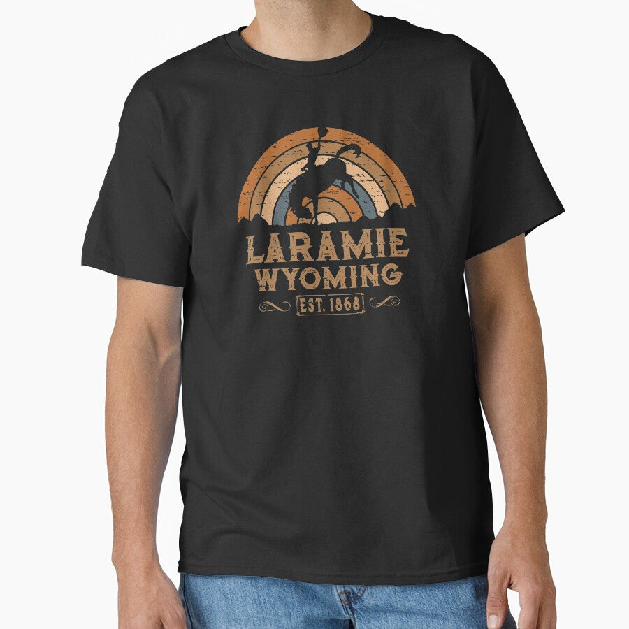Laramie Wyoming Retro Wild West Cowboy by NoBonesLife
