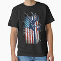 Gift For Lineman - Lineman with American Flag Shirt by ip7s