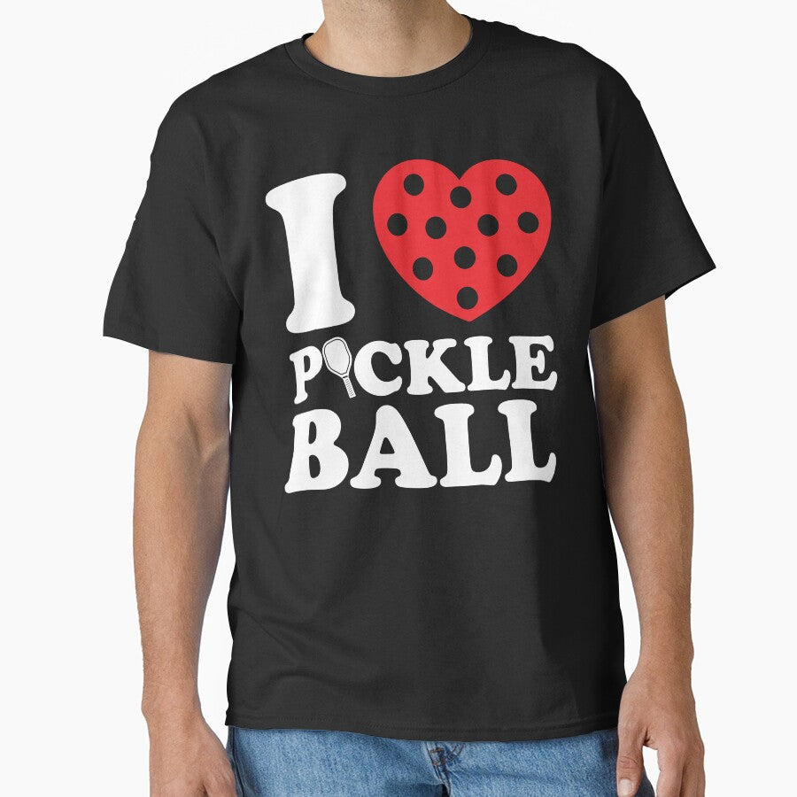 I Love Pickleball T-Shirt, Pickle Ball Player Tee, Pickleball Gift by Ake10