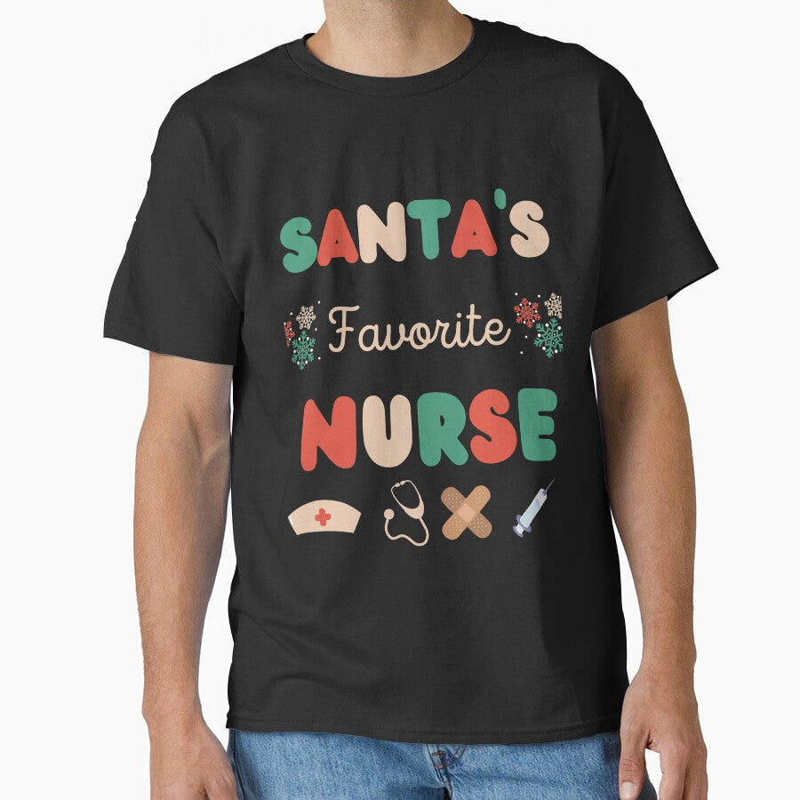 Santa's Favorite Nurse Christmas Nurse ,Crewneck for Women RN, Gift For Nurse, Funny Christmas Work, Nurse Life, Holiday Nurse by Diferenty Shop  ⭐⭐⭐⭐⭐