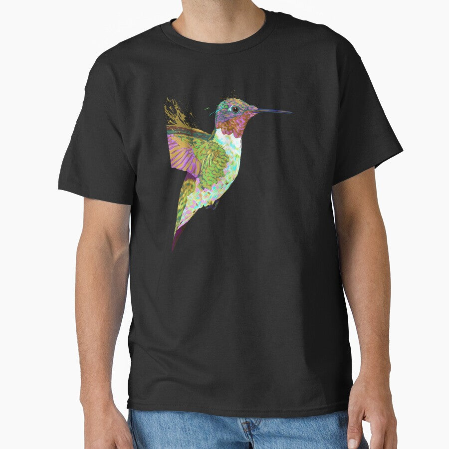 Colorful Bird Flying Hummingbird by alwe-designs