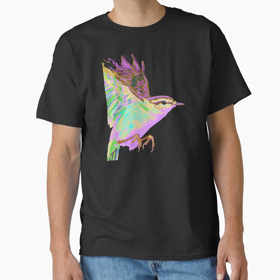 Colorful Splash Flying Warbler Bird by alwe-designs