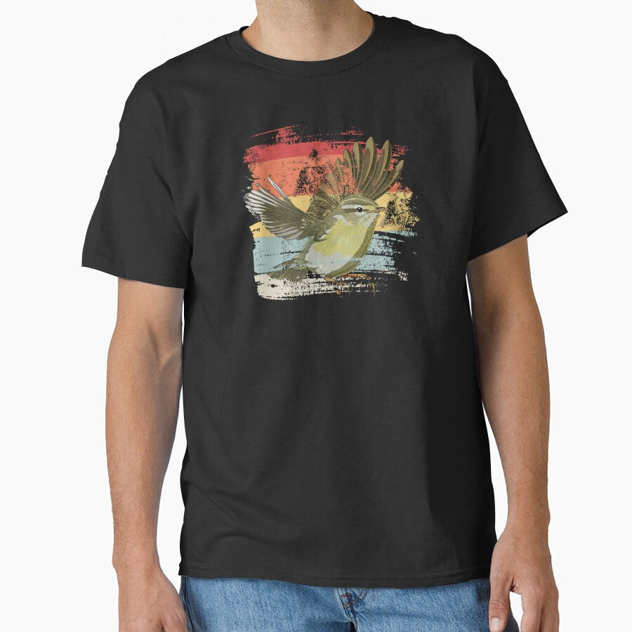 Retro Flying Bird Warbler by alwe-designs