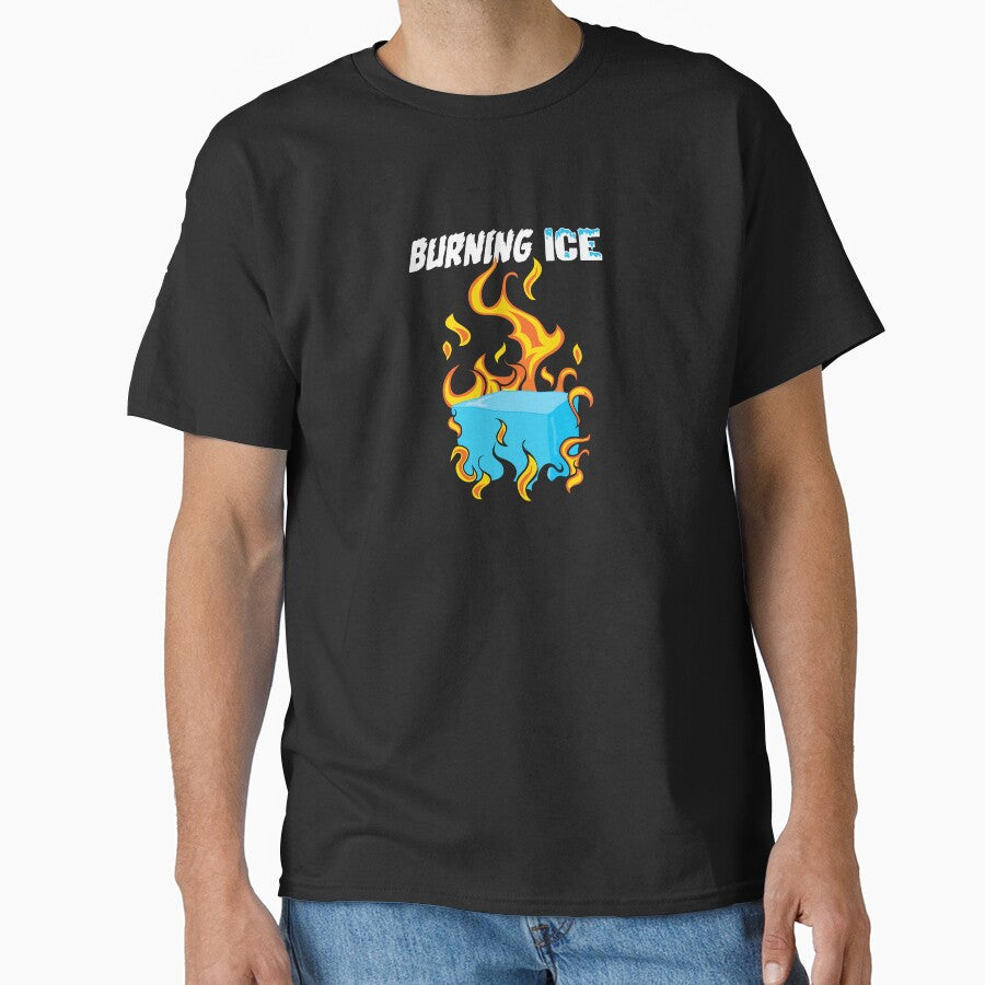 Burning Ice Graphic Logo - Great for Hockey Team Products by mvkmako