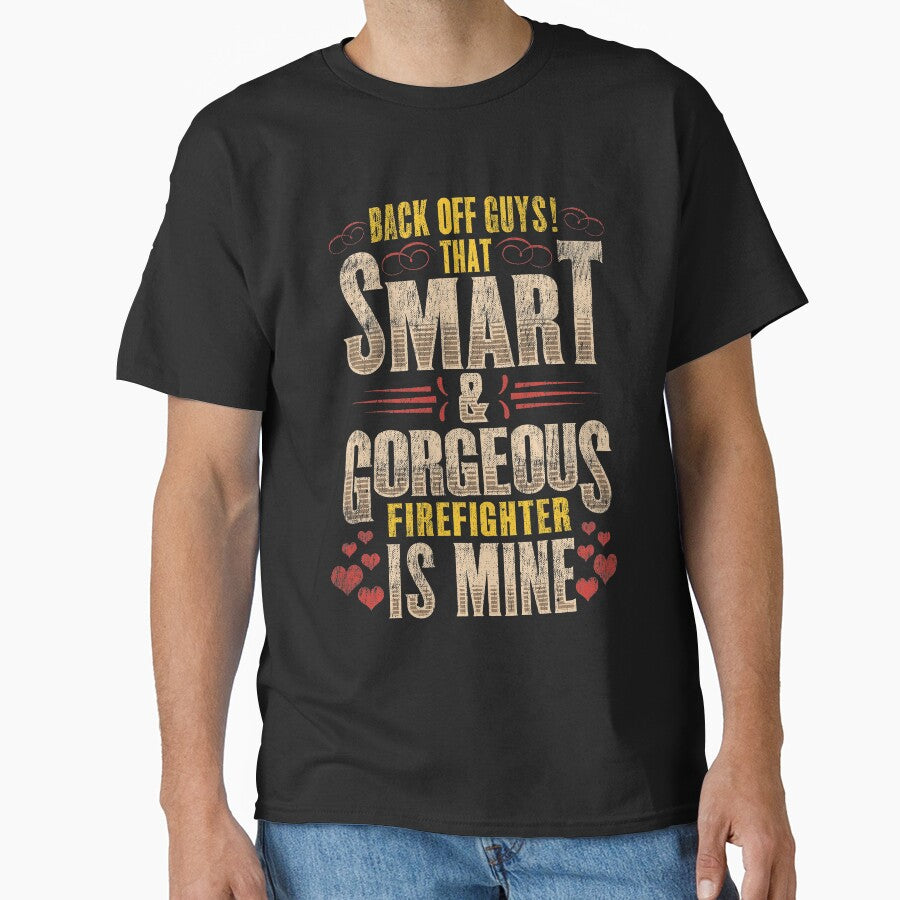 Firefighter Romantic Gift Boyfriend Girlfriend by Dapperly Tees