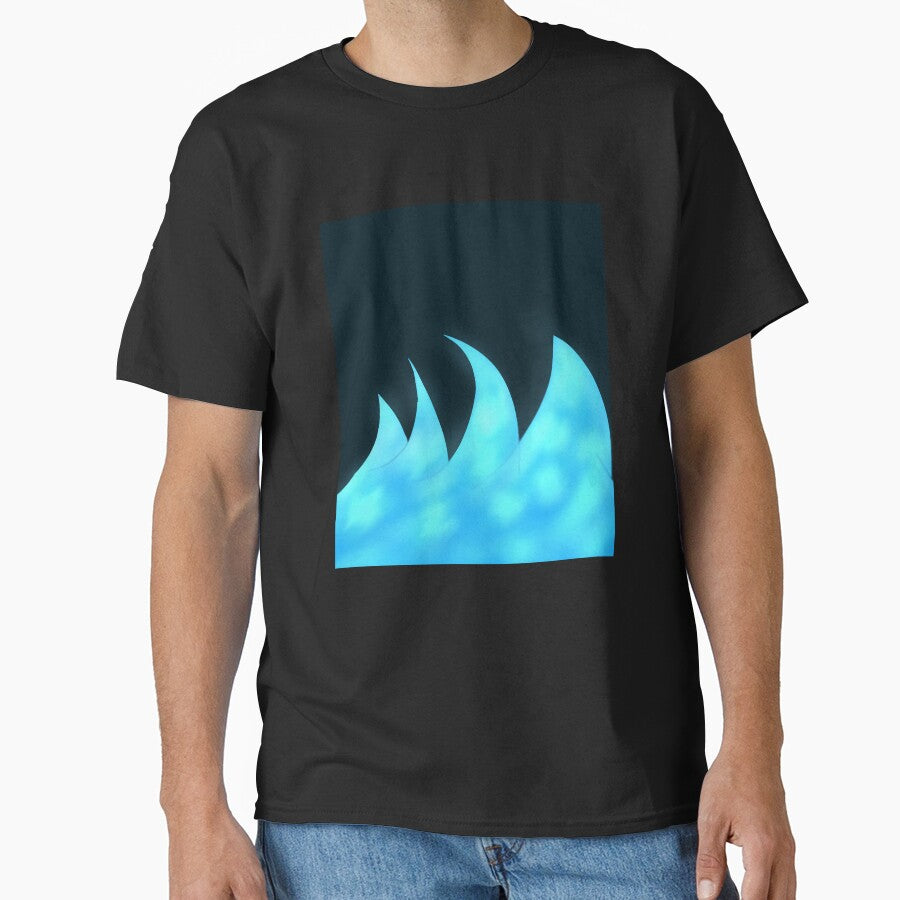 Glowing Blue Wave Anime Aesthetic Design by kerissfantasyart