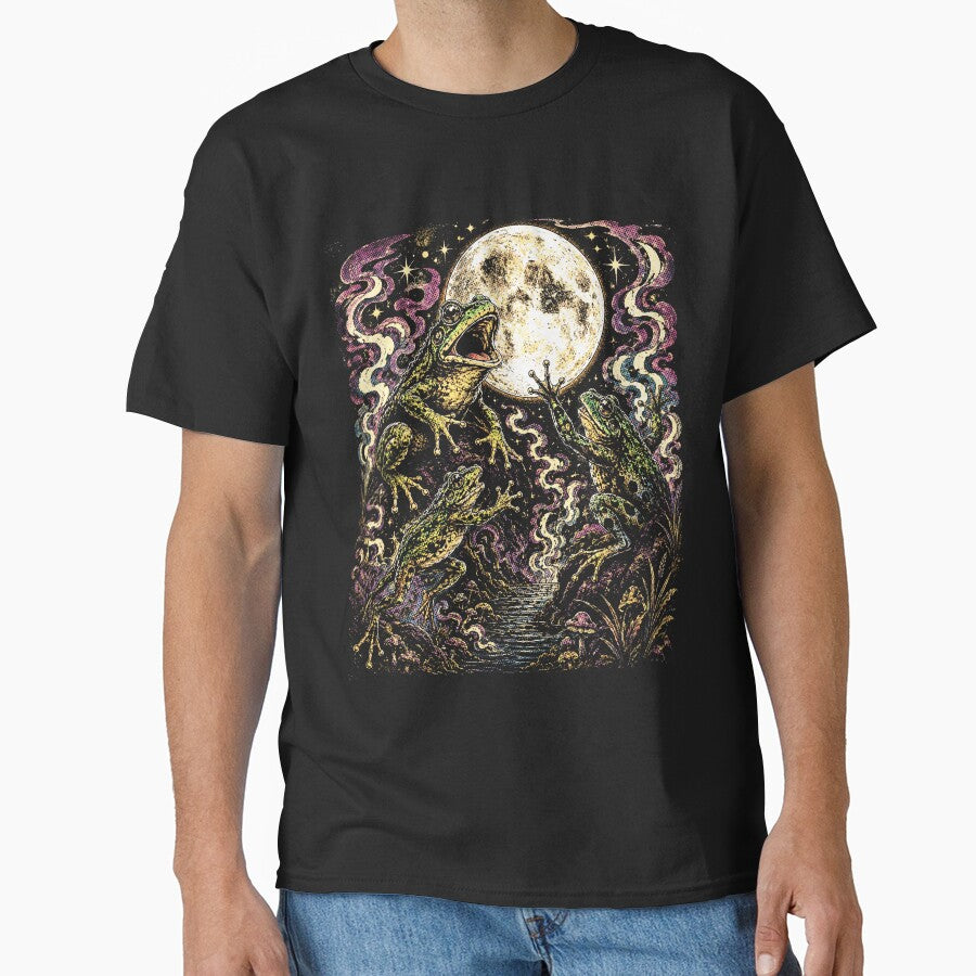 Mystical Frogs Under the Full Moon – Gothic Celestial Night by SOUFIANE1991