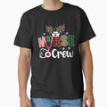 Christmas Nurse Crew Shirt For Women Scrub Tops Christmas T-Shirt by BartonRich
