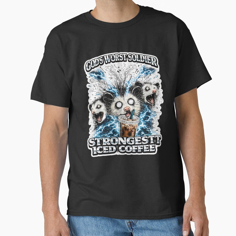 Gods Worst Soldier Strongest Iced Coffee Opossum Meme by chattsuede
