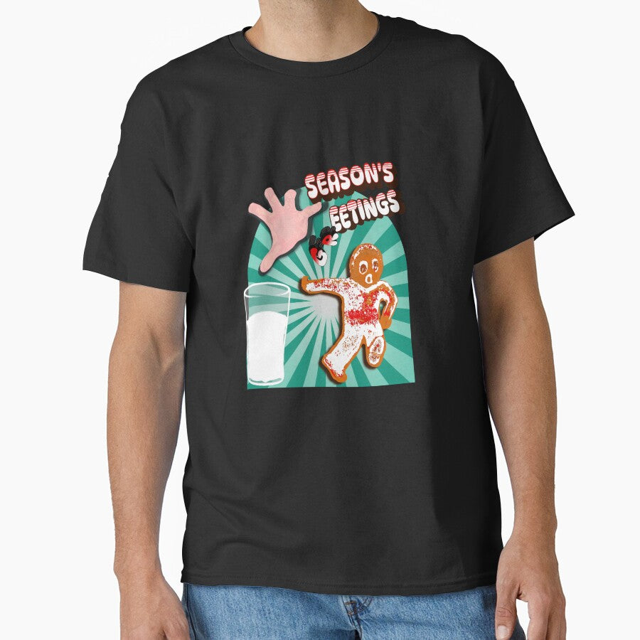 Seasons Greetings Gingerbread Running Man Classic by patawako