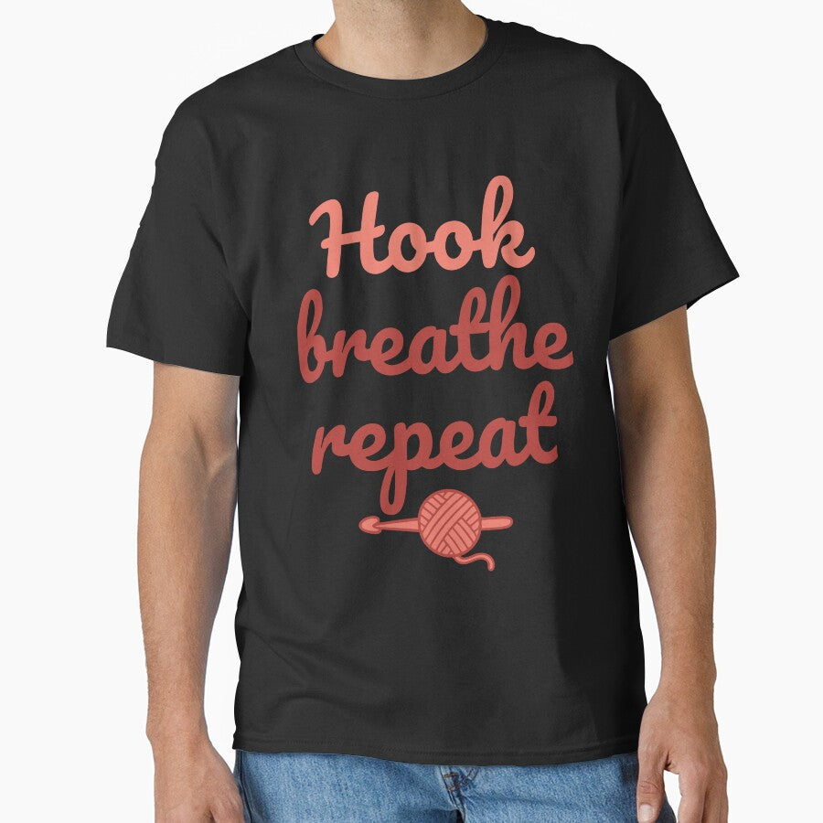 Hook Breathe Repeat Crochet Lover Funny Crocheting by LuminOrb