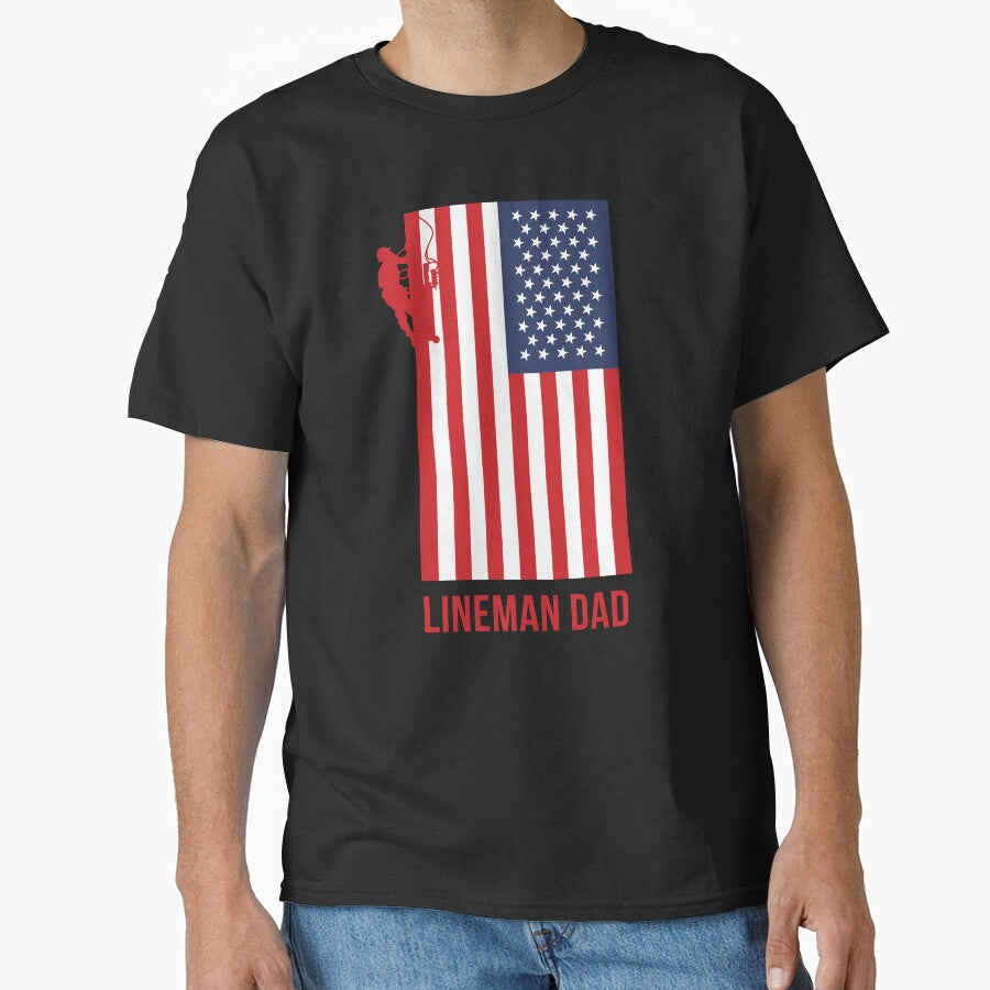 Electric Cable Lineman Husband Father Dad Fathers Day gift by Teez-Me