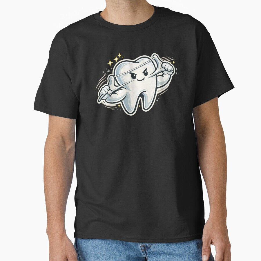 Just Floss Dentist Gift Funny Dental Art by Corvoria