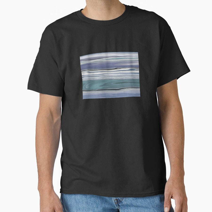 Ocean Abstract Horizontal Stripes Beachy Vibes Beach House Décor Art 12 of 20 by Beachy