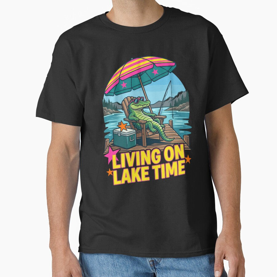Living on Lake Time Alligator Fishing Summer by KroghDs