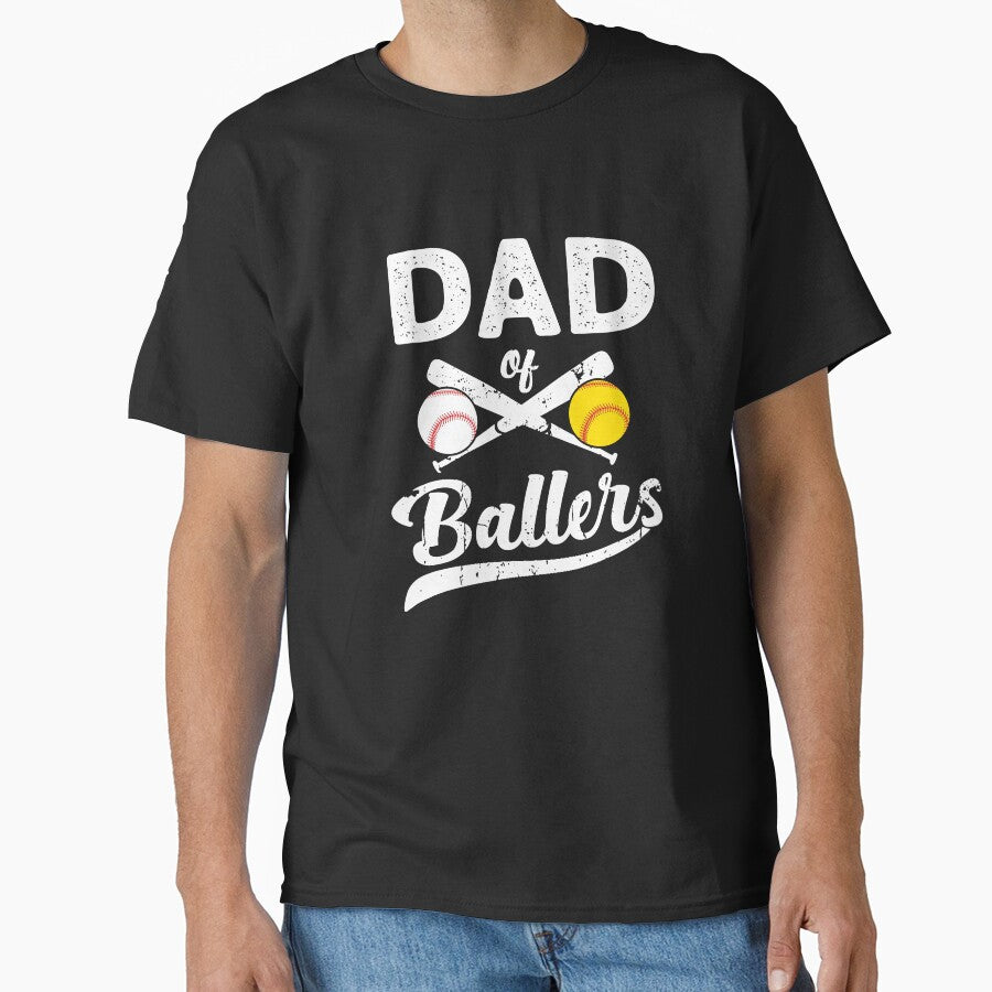Dad of Ballers Dad of Baseball And Softball Player For Dad by Humber19912