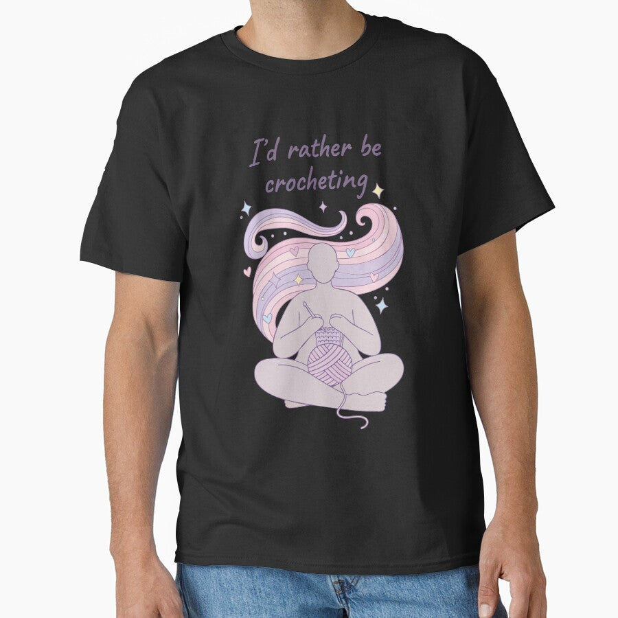 Id Rather Be Crocheting Funny Crochet Lover by LuminOrb
