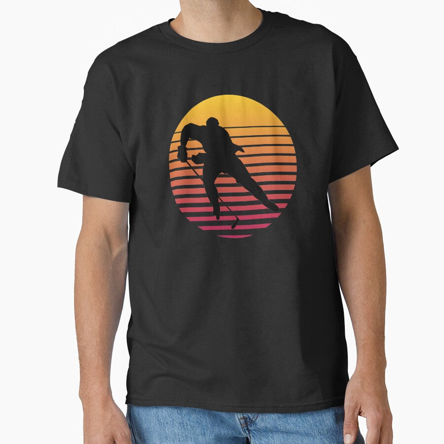 Hockey Bubble - Retro Sunset Background by Eye on the Blueline