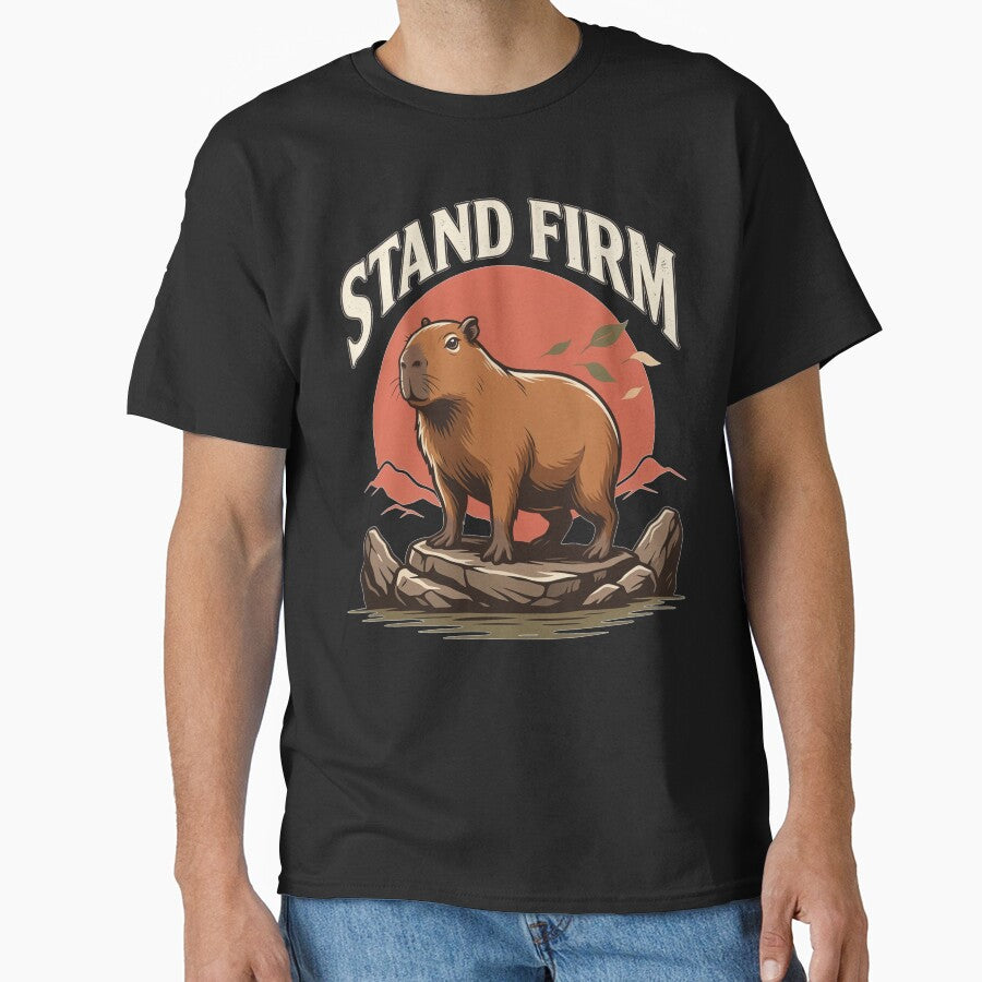 Stand Firm Capybara – Vintage Stoic Nature Design by No Excuses Supply