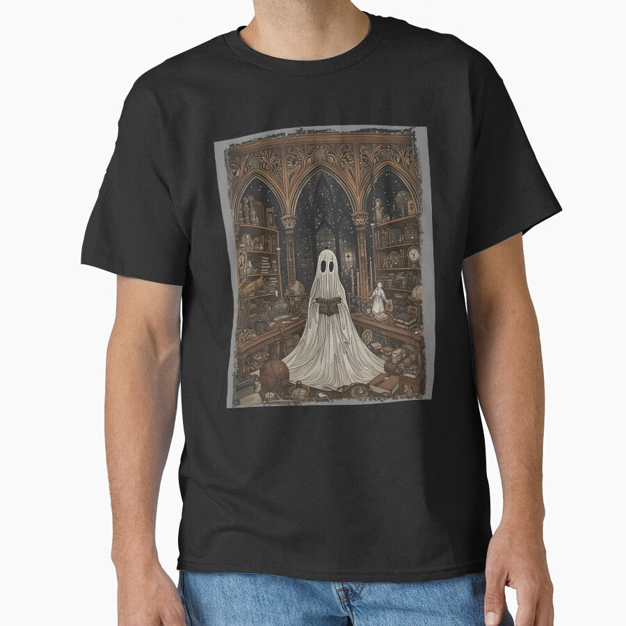 Funny Book lover Ghost halloween black by Cheesymatiion