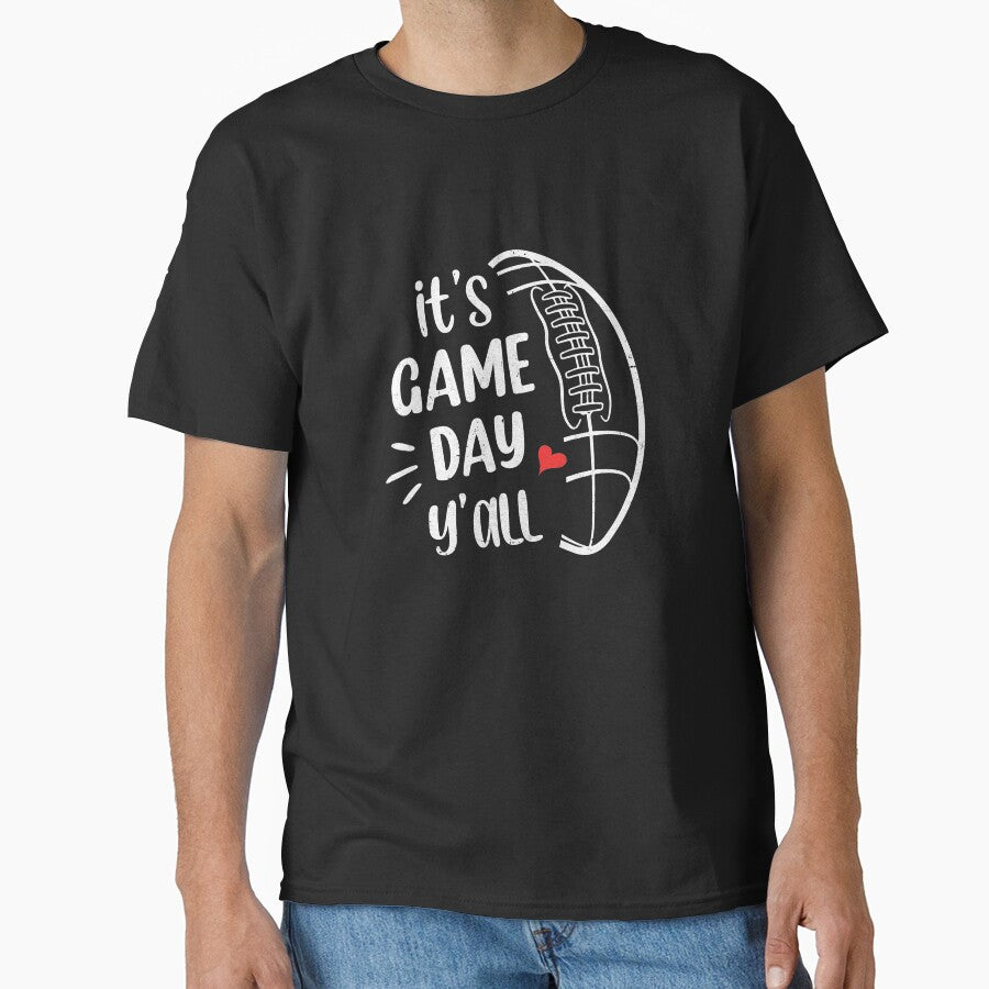 It's Game Day Y'all Funny Football Women Football Mom by cadieuxart