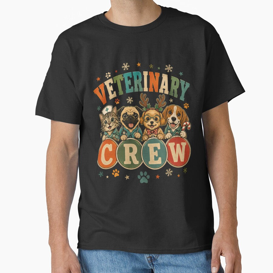 Veterinary Crew Vet Tech Veterinarian Christmas Animals Scrub by abig-eiyana