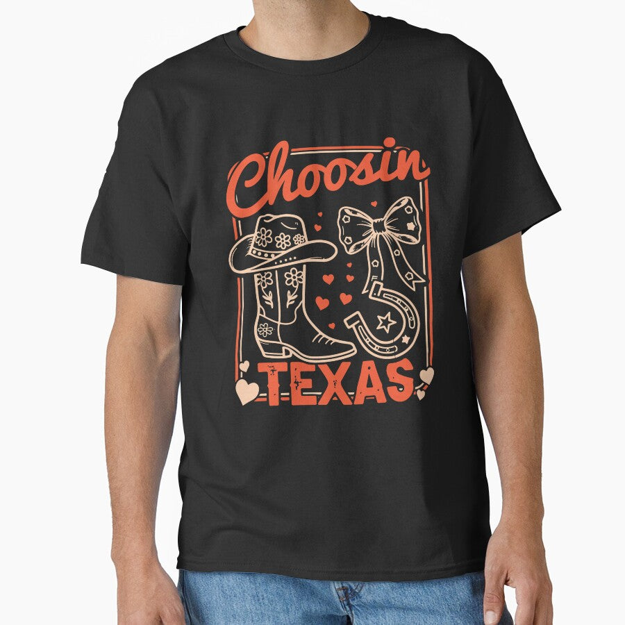 Choosin Texas Girl Retro Texas Pride Western Cowgirl Vintage by kiralynstration