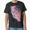 Pink Waves Black Sand Beach Dreamy Ocean Sea Foam by LYAN-STORE