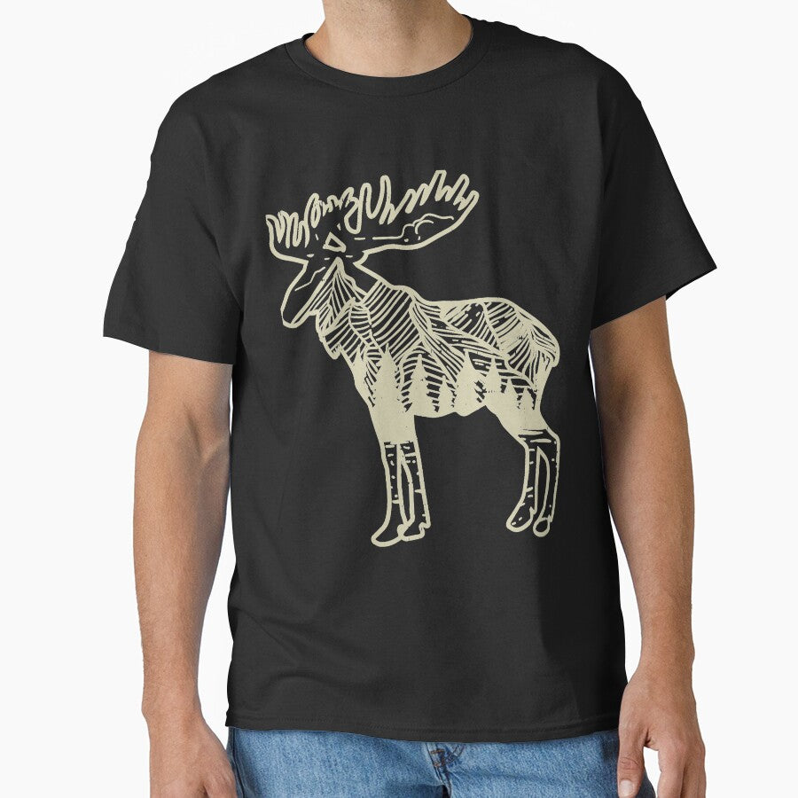 Moose Mountain Vintage Deer Elk Wildlife Hunting Hunter Gift by ScottSlade