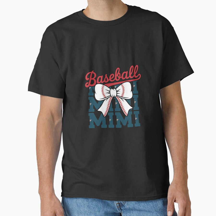 Baseball Mimi Coquette Bow Mom Mothers Game Day Baseball by Ranicholasyy