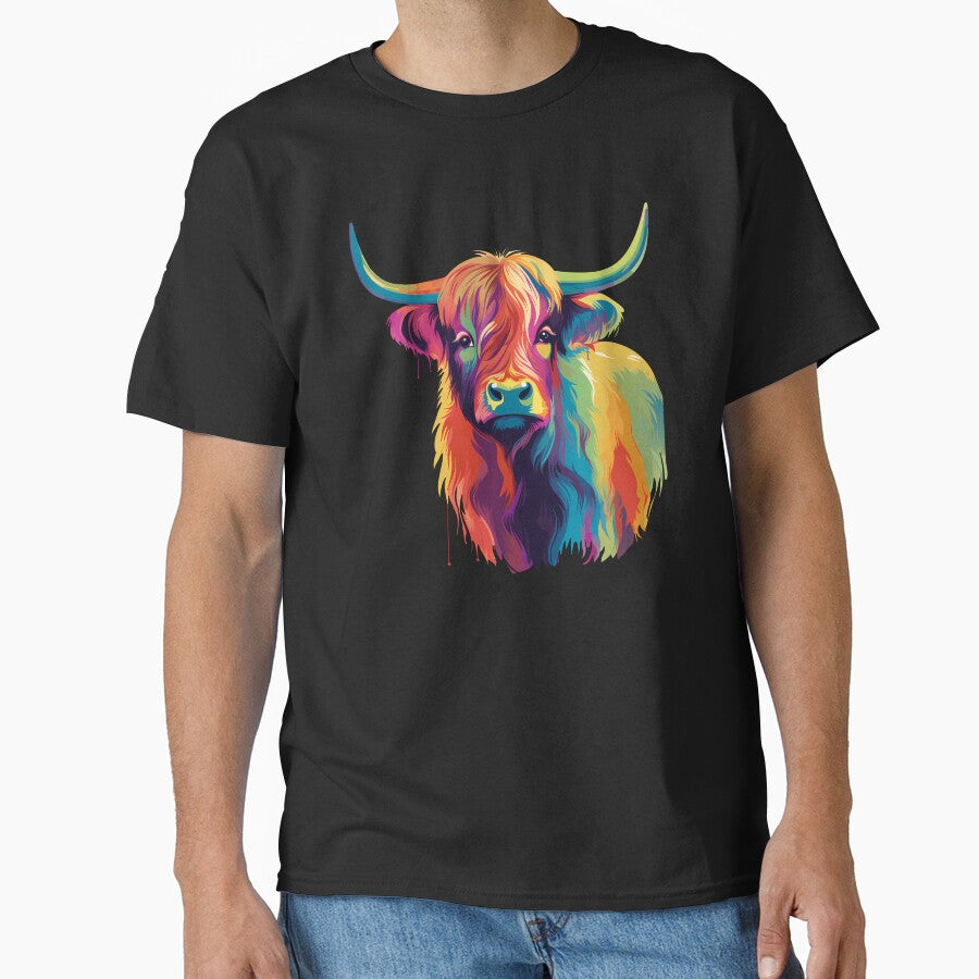 Colorful Pop Art Highland Cow by Ripper19