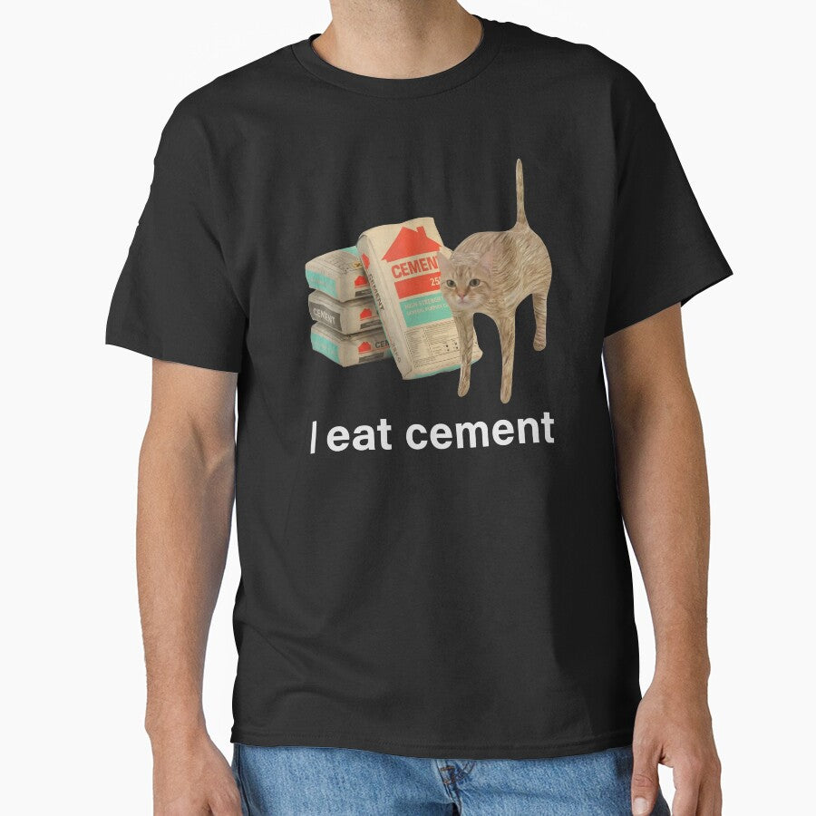 I Eat Cement Funny Meme Cat by Darkifun