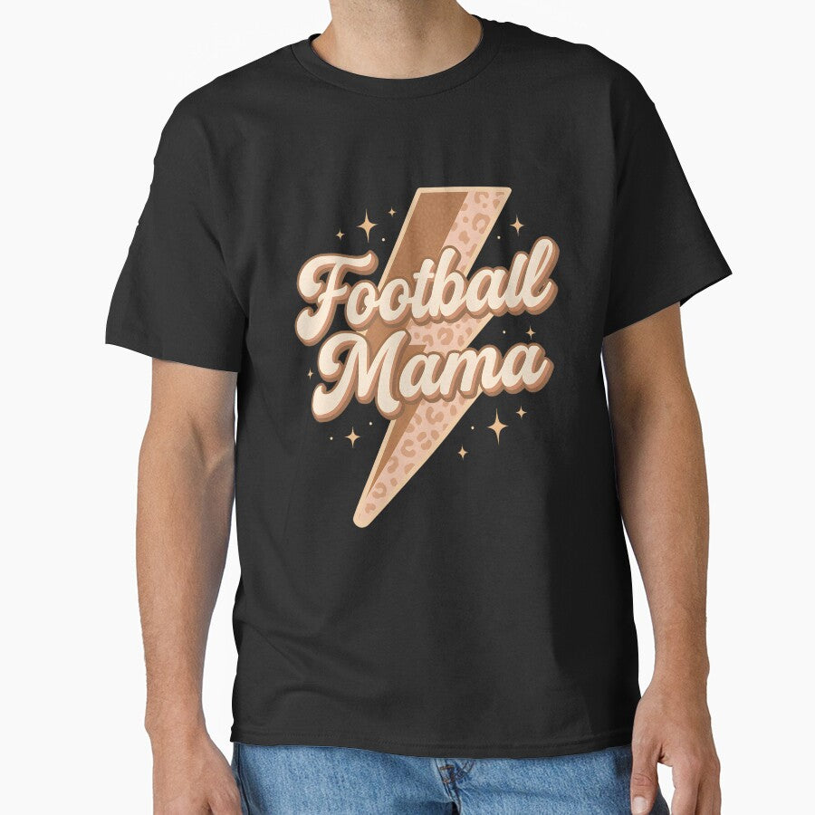 Football Mama – Cute Leopard Print Lightning Bolt Design by Sixtinebzh