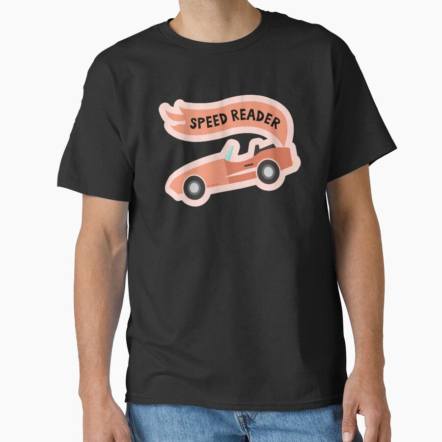 Speed Reader / Bookish Racing Car Pastel Orange Yellow Aesthetic For Girlie Kindle Readers Tbr Ya Romancce by Latinoladas