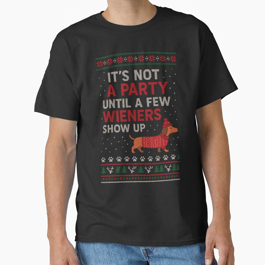 Isn’t A Christmas Party Until A Wiener Comes Out, Funny dog weiner Christmas by Masaw