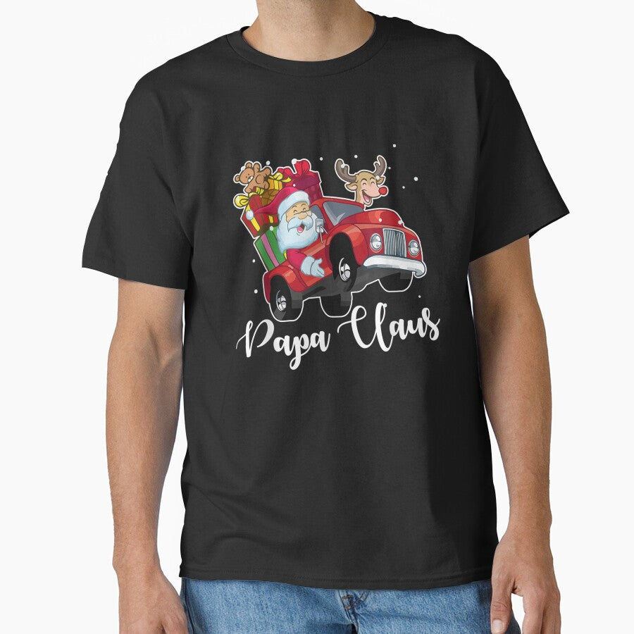 Mens Papa Claus Truck Christmas by lishakaren